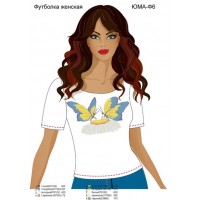 Жіноча футболка для вишивки бісером або нитками «Метелики»