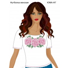 Жіноча футболка для вишивки бісером або нитками «Троянди»