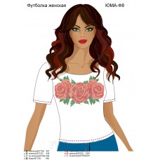 Жіноча футболка для вишивки бісером або нитками «Троянди 2»