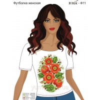 Жіноча футболка для вишивки бісером або нитками "Квіти 2"