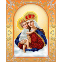 Схема вышивки бисером иконы "Богородица с младенцем" (Схема или набор)