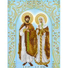 Схема для вышивания бисером иконы "Святые Петр и Феврония" (Схема или набор)