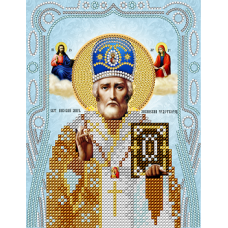 Схема для вышивания бисером иконы "Святой Николай Чудотворец" (Схема или набор)