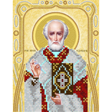 Схема для вышивания бисером иконы "Святой Николай Чудотворец" (Схема или набор)