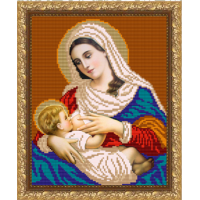 Схема иконы под вышивку бисером "Пресвятая Богородица Кормящая (Божия Матерь Млекопитательница)" (Схема или набор)