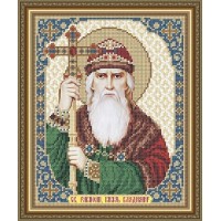 Икона для вышивки бисером "Святой равноапостольный князь Владимир" (Схема или набор)