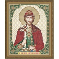 Икона для вышивки бисером "Святой благоверный князь Андрей Боголюбский" (Схема или набор)