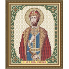 Икона для вышивки бисером "Святой благоверный князь Святослав" (Схема или набор)