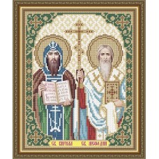Икона для вышивки бисером "Святые Кирилл и Мефодий" (Схема или набор)