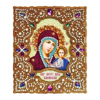 Набор для вышивки бисером на деревянной основе "Пресвятая Богородица Казанская" 