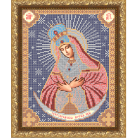 Схема иконы под вышивку бисером "Пресвятая Богородица "Остробрамская"" (Схема или набор)