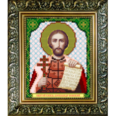 Схема иконы под вышивку бисером "Святой князь Александр Невский" (Схема или набор)