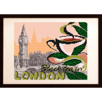 Схема под вышивку бисером "..... на черный чай в Лондон" (схема или набор)