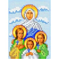 Икона для вышивки бисером "Вера, Надежда, Любовь, и их мать София" (Схема или набор)