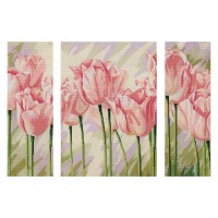Триптих "Нежные тюльпаны"