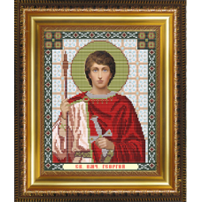 Схема иконы под вышивку бисером "Святой Великомученик Георгий Победоносец" (Схема или набор)