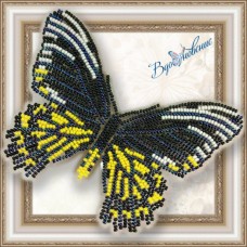 Набор магнит- бабочка для вышивки бисером «Золотая птицекрылка Радамант»