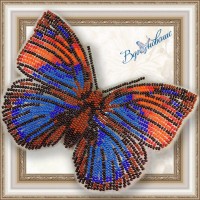 Набор магнит- бабочка для вышивки бисером «Агриас Нарцисс»