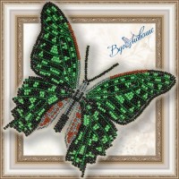 Набор магнит- бабочка для вышивки бисером «Графия Агамнемнон»