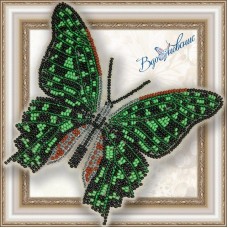 Набор магнит- бабочка для вышивки бисером «Графия Агамнемнон»