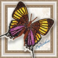 Набор магнит- бабочка для вышивки бисером «Марпезия Марселла».