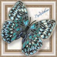 Набор магнит- бабочка для вышивки бисером «Стихтофальма Годфри».