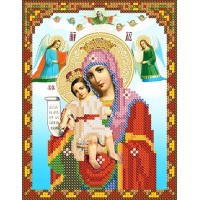 Схема или набор для вышивки бисером "Икона Божией Матери Достойно есть''(Милующая)"