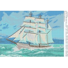 Схема под вышивку бисером "Корабль" (схема или набор)