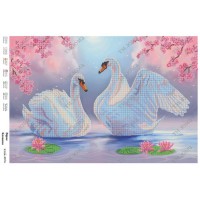 Схема для вышивки бисером "Верная любовь - Пара Лебедей" (Схема или набор)