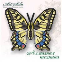 Набор магнит- бабочка для вышивки стразами «Махаон (PAPILIO MACHAON)»