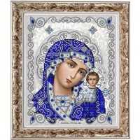 Схема для вышивки бисером иконы "Пресвятая Богородица Казанская в жемчуге"ЖС-4001 (Схема или набор)