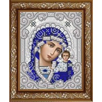 Схема для вышивки бисером иконы "Пресвятая Богородица Казанская в жемчуге" ЖС-5001(Схема или набор)