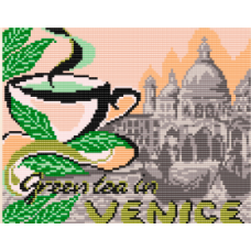Схема под вышивку бисером "..... на зеленый чай в Венецию" (схема или набор)